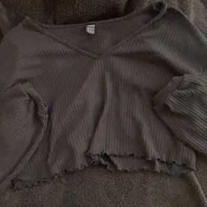 Cropped off shoulder SHEIN shirt!